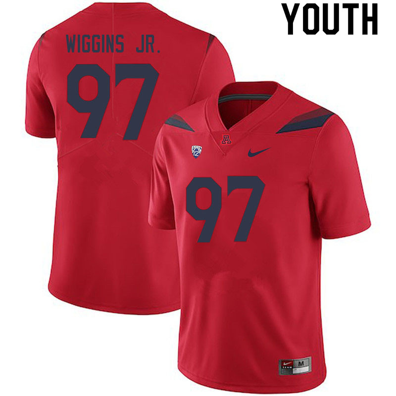 Youth #97 Jermaine Wiggins Jr. Arizona Wildcats College Football Jerseys Sale-Red - Click Image to Close